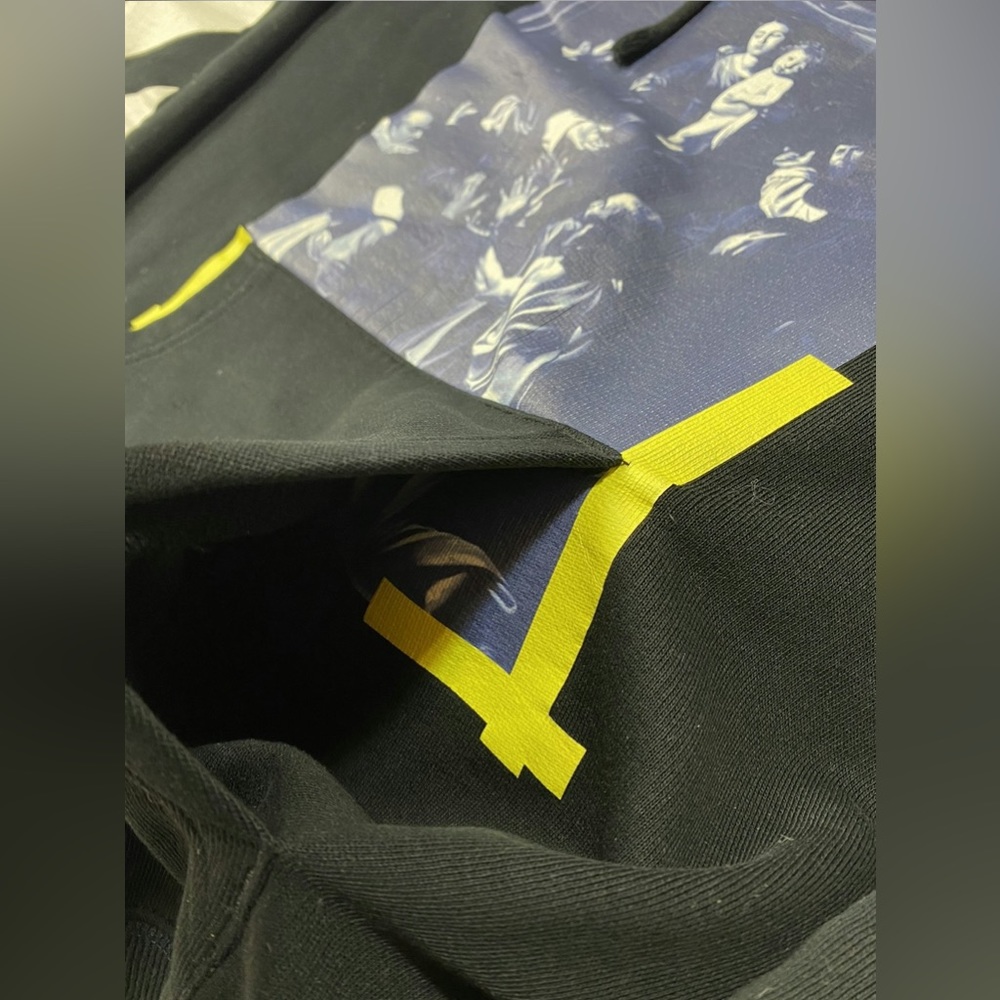 Off-white hoodie painting black/white rare - Picture 2 of 9